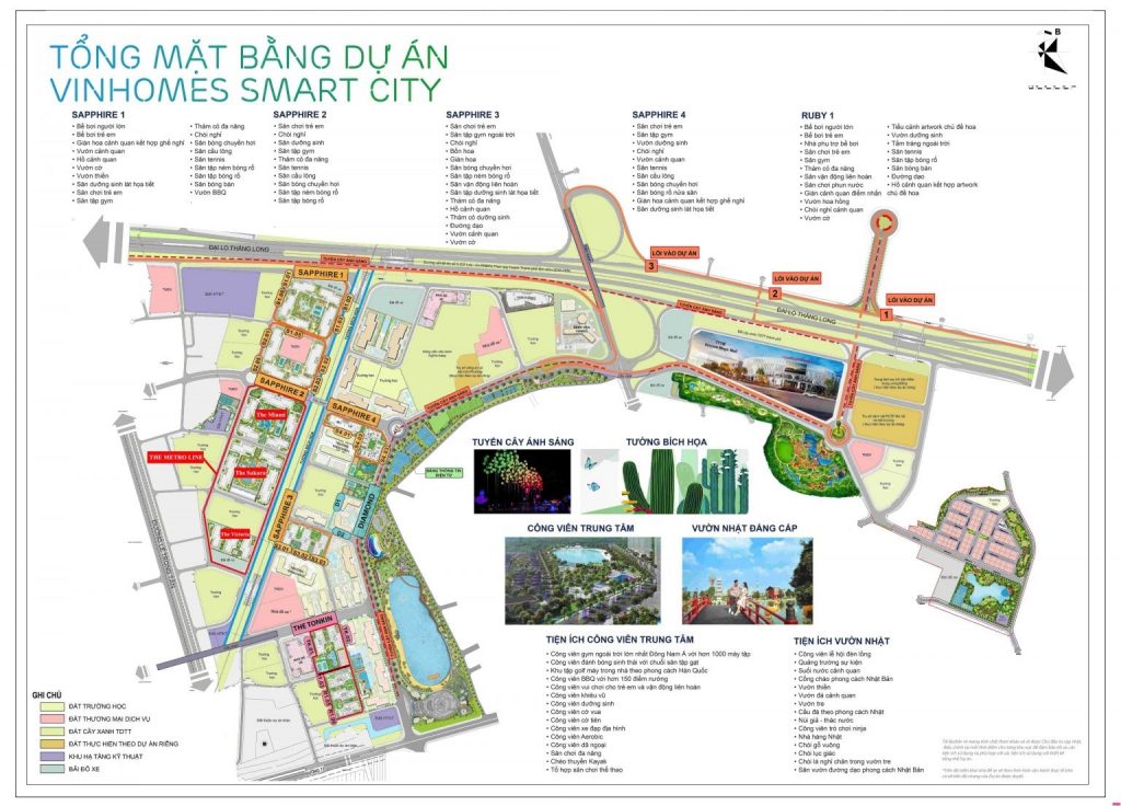 Mặt bằng dự án Vinhomes Smart City